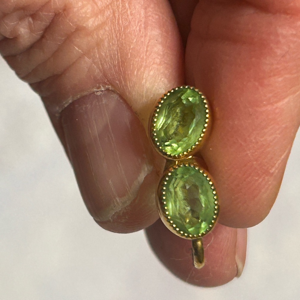 Vintage Danecraft 12k GF  Peridot Earrings LAST PRICE DROP!!